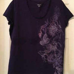 🌟BNWOT St Johns Bay S/S Tee Purple &Print Size:XL